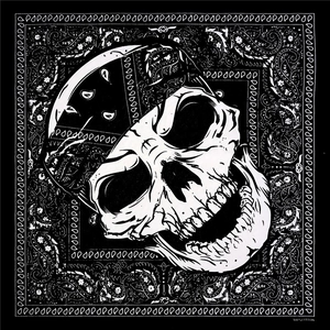 Bandana Pure Cotton Square Scarf Skull Paisley Print Hip Hop Head Wrap Unisex Outdoor Biker Neckwear Accessory