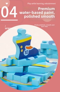 Macro detail of wooden 3D puzzle layers with painted number 10 on a pink background