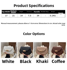 Detailed size specifications for women's vintage PU leather crossbody saddle bag