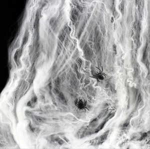 Halloween Spider Web Decoration Props With Plastic Spiders Super Stretchy For Bar Haunted House Party