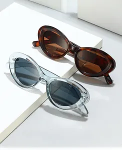 Detailed view of vintage cat-eye sunglasses with tortoiseshell and transparent grey frames