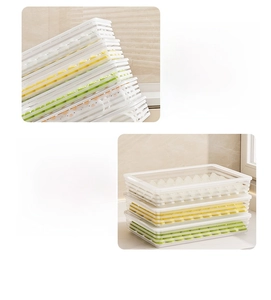 Stackable food-grade plastic egg storage box with transparent lids for refrigerator