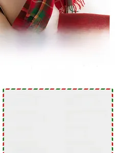 Detailed size chart for red plaid cashmere-like scarf with 180x37cm dimensions