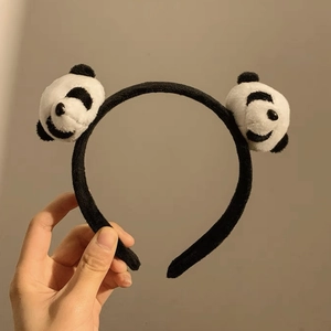 Lindo Dibujos Animados Animal Peluche Diadema Panda Rana Gato Fruta Aro Pelo Niños Adultos Lavado Diario Cara Accesorios Pelo