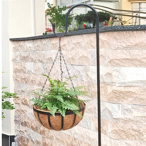 Hanging Planter Basket Natural Coco Coir Liner Metal Iron Wire Flower Pot Outdoor Garden Indoor Home Decor Pastoral Style