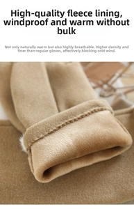 Makroaufnahme des hochdichten Thermo-Fleecefutter-Details für winddichte Winterhandschuhe