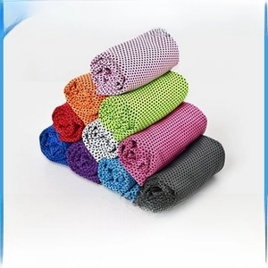 Macro shot of breathable mesh fabric in multiple colors for cooling sport towels