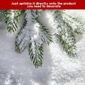 Artificial white snow powder for Christmas tree decoration and winter scene DIY displays