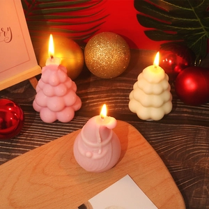 Siliconen mallen voor kerstboom en kerstman geurkaarsen voor feestelijke decoratie