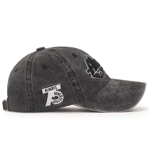 Vintage Washed Cotton Baseball Cap For Men Women Distressed Retro Always 75 Embroidery Adjustable Sunshade Hat Streetwear