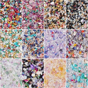 Assorted 2-8mm irregular glass crushed stones for DIY nail art and home decoration