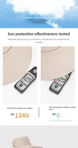 UV protection test showing 99% ultraviolet blocking rate on wide brim sun hat
