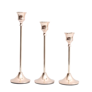 Europese Metalen Kandelaar Geurkaars Elegante Eettafel Middelpunt Bruiloft Huisdecoratie Legering Messing Goud