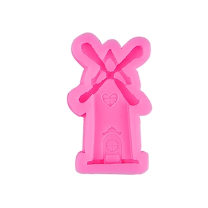Pink silicone windmill mold for fondant cake decorating and DIY chocolate craft