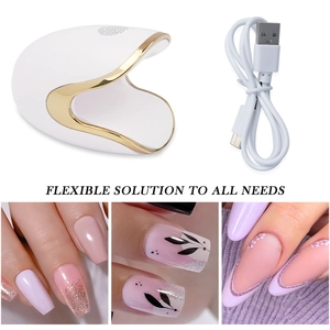 Portable dinosaur egg UV LED nail lamp with USB cable for quick curing manicure