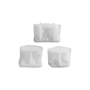 Set of 3 Halloween pumpkin ghost gnome candle holder silicone molds for DIY resin crafts