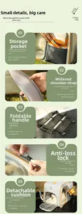 Détails du sac à roulettes pour animaux avec bretelles rembourrées et poignée pliable