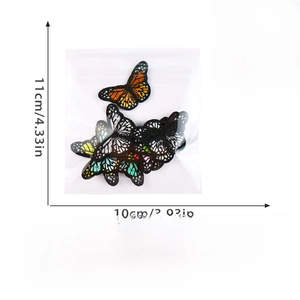 Size chart for 10pcs colorful butterfly embroidery patches with 11x10cm dimensions
