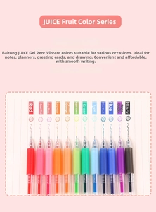 Close-up of 12-color retractable gel pen set with ergonomic grips for journaling