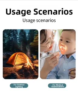 Double usage du stylo lampe médical pour l'éclairage extérieur et l'examen oral