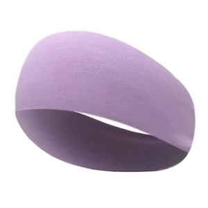 Detail of purple seamless knitted sports headband made of high-elasticity fabric