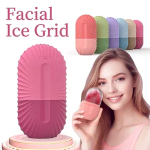 Silicone face ice roller massage tool for facial contouring in various colors