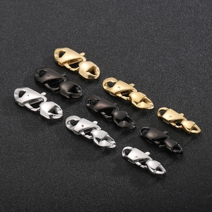 Chiusura A Moschettone In Acciaio Inossidabile Connettore Fibbia Per Catena Cubana Accessori Per Creazione Di Gioielli Fai Da Te Stile Hip Hop