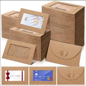 Kraft Paper Envelopes With Heart Clasp Vintage Romantic DIY For Gift Cards And Invitations
