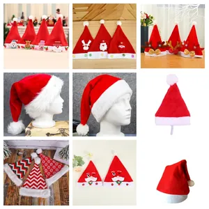 Bonnet De Noël LED Brillant Père Noël Renne Bonhomme De Neige Tricot Peluche Coiffure De Fête Festive