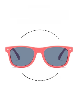 Lunettes de soleil roses pour enfants légères et flexibles avec protection UV