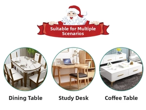 Red plaid Christmas tablecloth in thick cotton linen protecting dining table surfaces