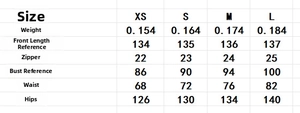 Detailed size chart with XS-L dimensions for women's floral embroidered halter dress