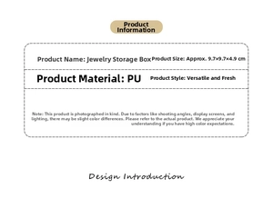 Detailed size specifications for the mini PU leather jewelry box for girls' accessories