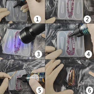 Stapsgewijze handleiding voor DIY hars haarspelden met siliconen mal en UV-lamp