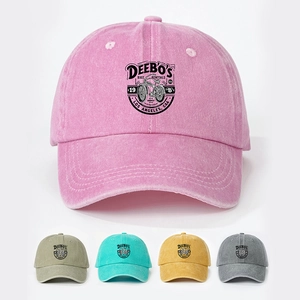 Vintage Washed Cotton Baseball Cap Retro Bike Rentals Print Distressed Adjustable Dad Hat Outdoor Sun Protection Casual