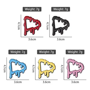 Cartoon enamel drip triangle badges in five colors for hats and bag accessories