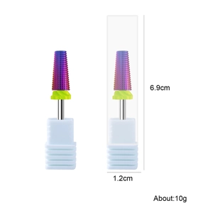 5-in-1 multi-functional aurora alloy nail drill bit with size dimensions 6.9x1.2cm
