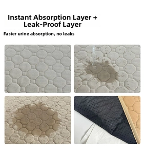 Macro detail of the four-layer absorbent fabric and anti-slip leak-proof backing
