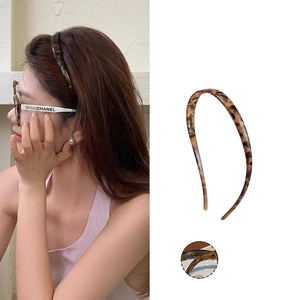 Trendy Tortoise Shell Pattern Headband Resin Non Slip Hair Hoop For Women Vintage Fashion Hair Accessories