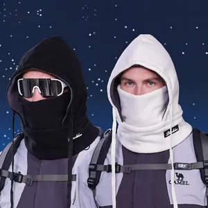 Balaclava Hat Winter Thermal Fleece Hooded Scarf Mask Windproof Outdoor Cycling Skiing Cold Weather Neck Warmer