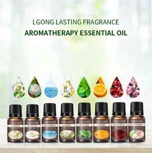 8 bottles of plant aromatherapy essential oils with various floral and fruit scents for diffuser.