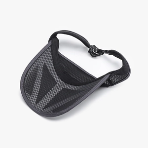 Black mesh breathable sun visor hat for outdoor sports running and tennis training