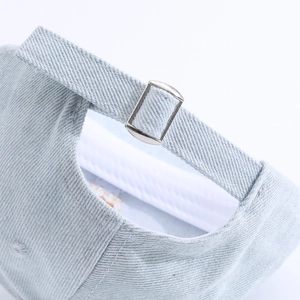 Casquette de baseball en jean pour bébé avec boucle de réglage en métal à l'arrière
