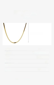 Detailed view of 40+5cm titanium steel gold snake chain necklace specifications