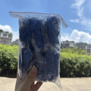 Bulk blue mini backpack coin purse keychains in clear poly bag for wholesale