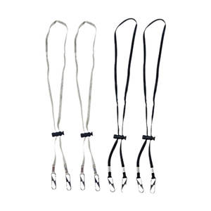 Adjustable windproof lanyards for outdoor hats with toggles and metal clips, 4-piece set