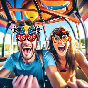 Kids monster truck racing themed paper glasses for birthday party photo props