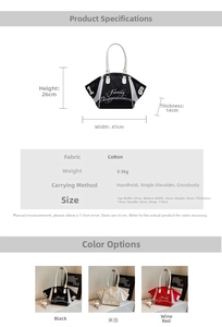 Detailed dimension guide and specifications for the large capacity bowling tote bag