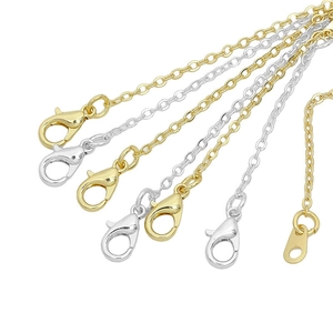Gold and silver 14K plated lobster clasp extender chains for DIY jewelry making