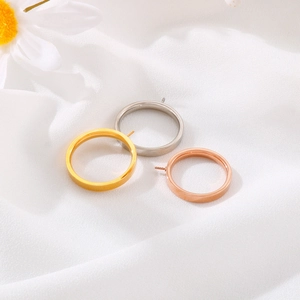 DIY stainless steel ring base collection in gold, silver, and rose gold finishes
